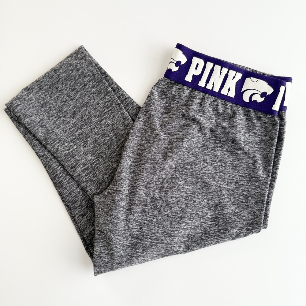 PINK Victoria's Secret K-State Gray Leggings - XS